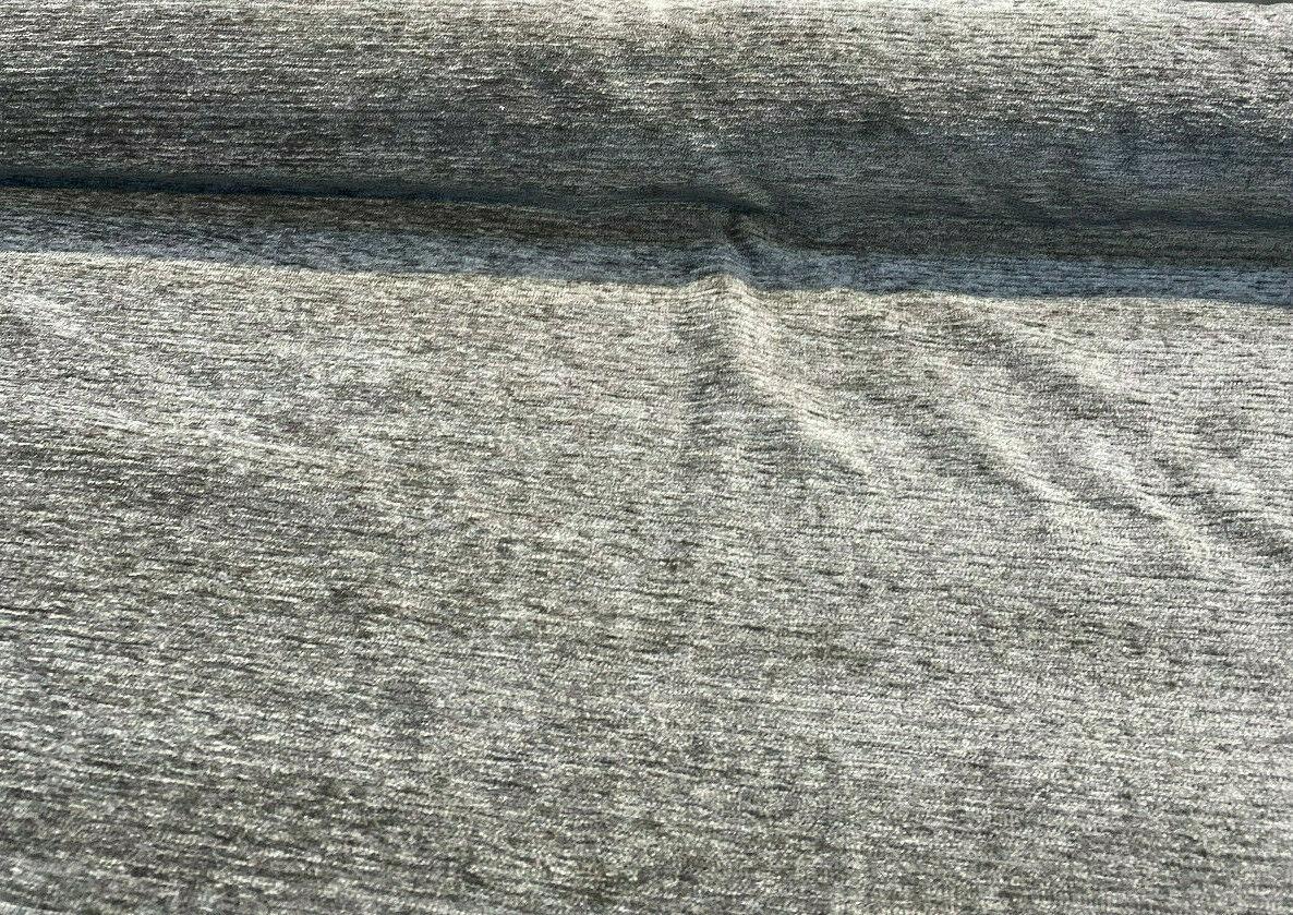 Soft Cuddle Chenille Upholstery Fabric - Metal Gray Cuddle, 54" Width (1 Yard)