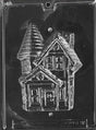 3D Haunted House Chocolate Mold - Back - LPH097B