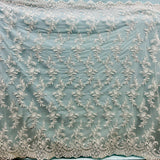 Embroidered Mesh Corded Bridal Lace