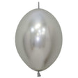 Latex Balloons 6 Inch Sempertex Link-O-Loon Reflex Silver