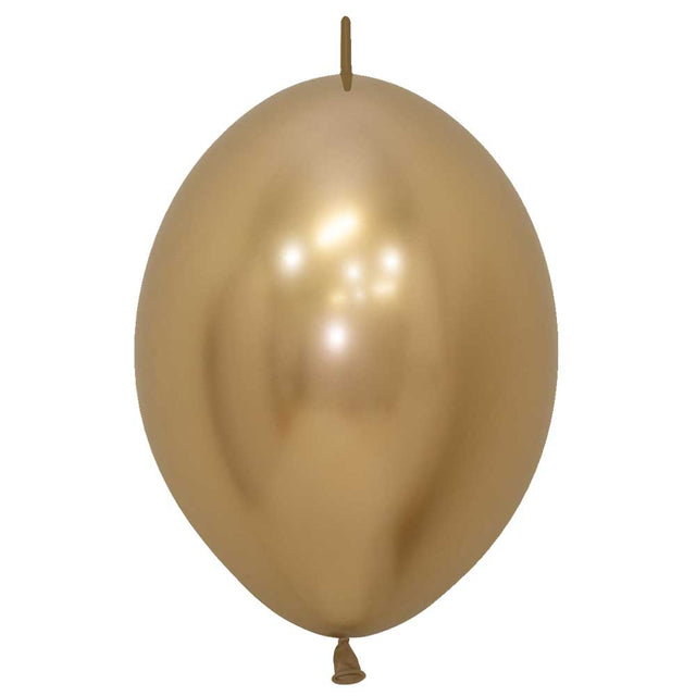 Latex Balloons 12 Inch Sempertex Link-O-Loon Reflex Gold