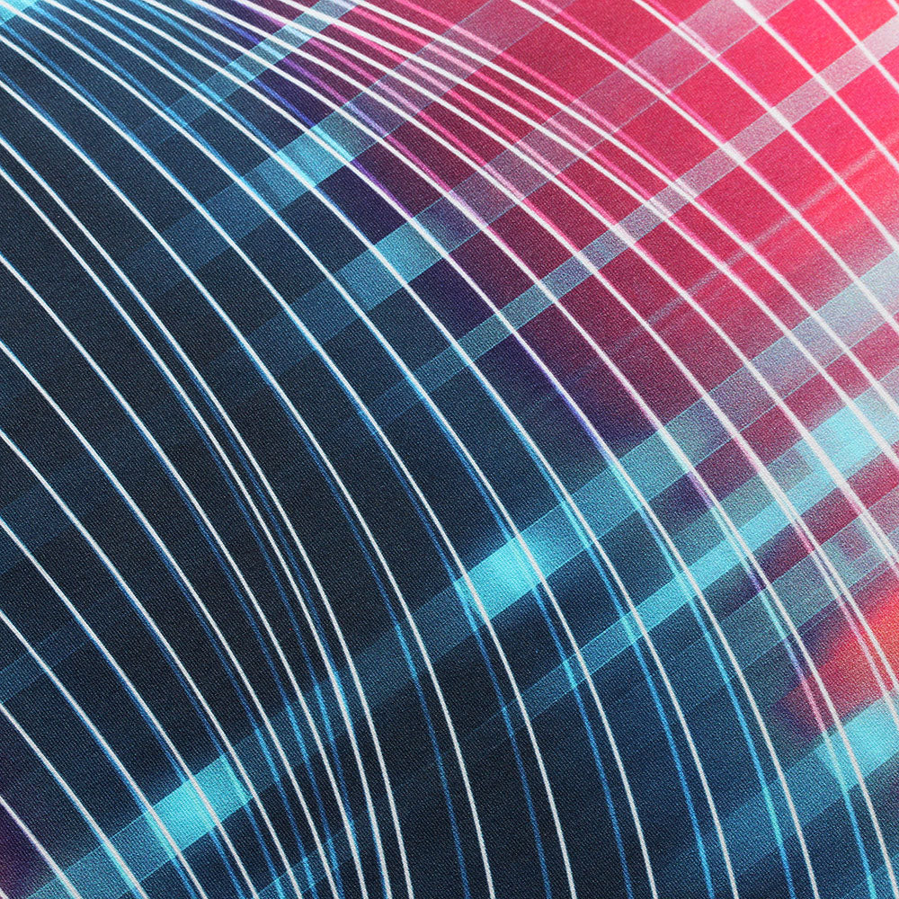 BZ Digital Maxxi Nylon Spandex Fabric - Black-Orange, Black-Pink, Black-Green, Geometric, Abstract, Line Prints, 60" Width (1 Yard)