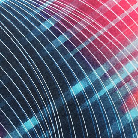 BZ Digital Maxxi Nylon Spandex Fabric - Black-Orange, Black-Pink, Black-Green, Geometric, Abstract, Line Prints, 60" Width (1 Yard)