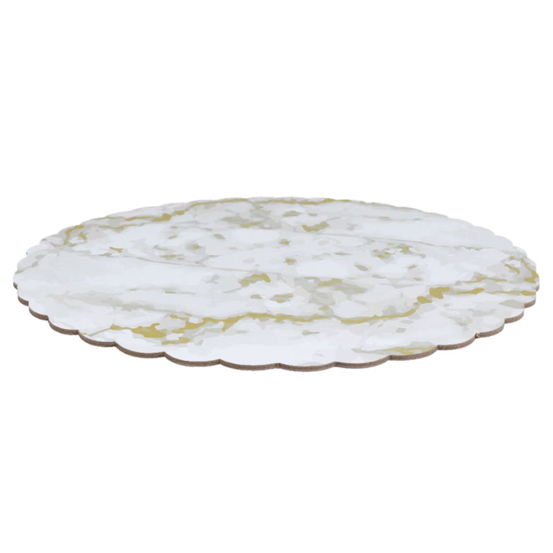 Round Marble Scalloped Cake Board, 12" - Pack of 5