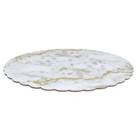 Round Marble Scalloped Cake Board, 12" - Pack of 5