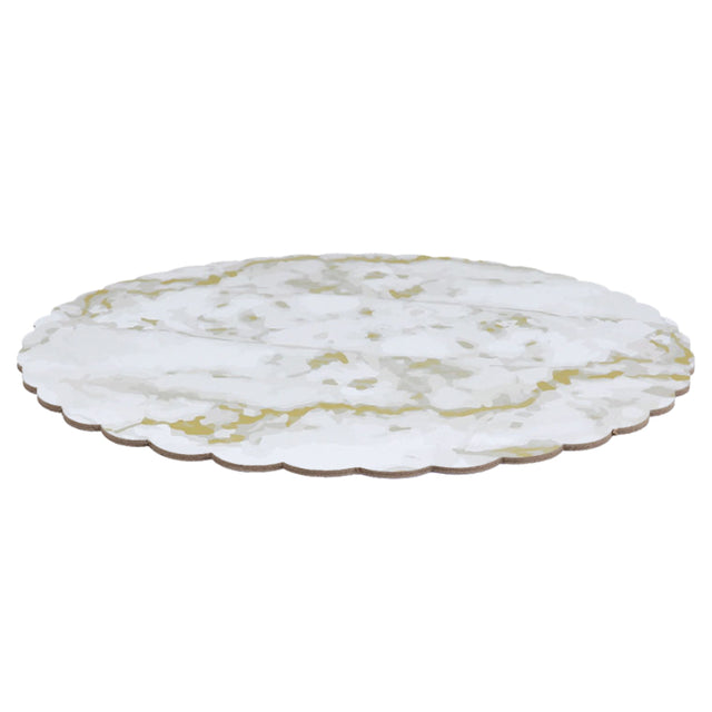 Round Marble Scalloped Cake Board, 12" - Case of 50