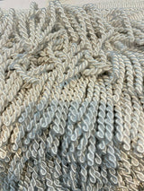 Bullion Fringe Cotton Polyester Fabric - White, 4" Width (1 Yard)