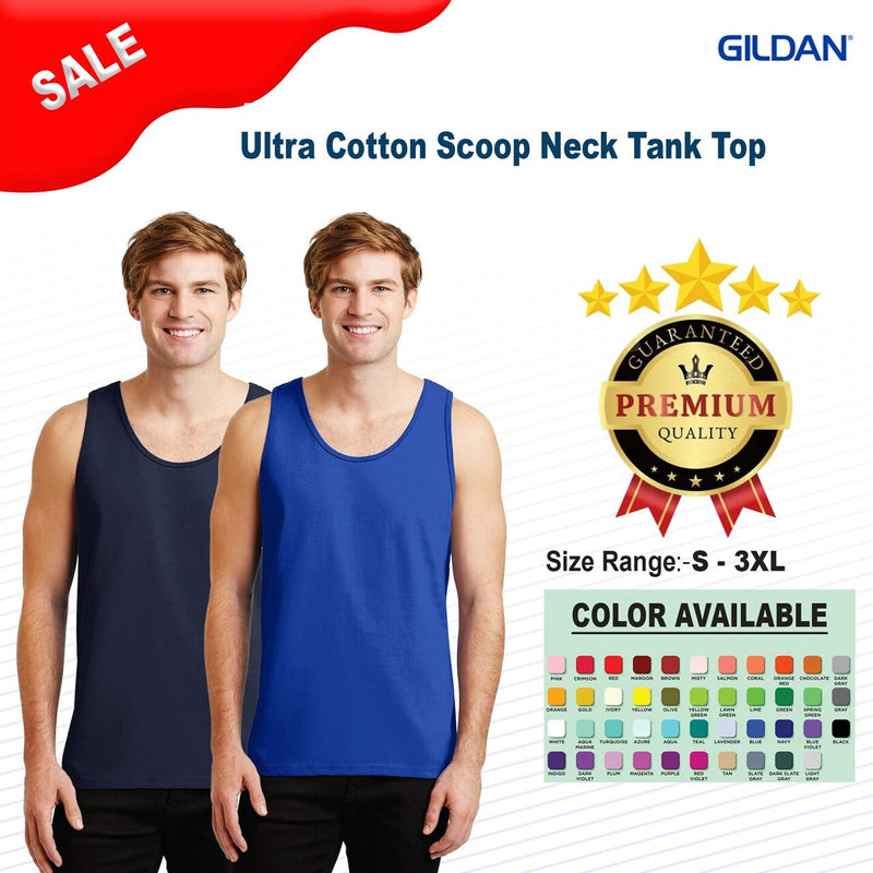 GildanÂ® Ultra Cotton Scoop Neck Tank Top - 2200