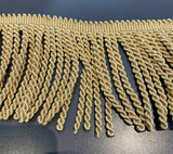 Bullion Fringe Trim - Light Gold, 4" Width (1 Yard)