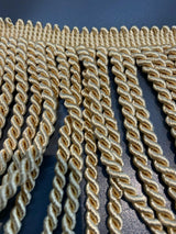 Bullion Fringe Trim - Light Gold, 4" Width (1 Yard)