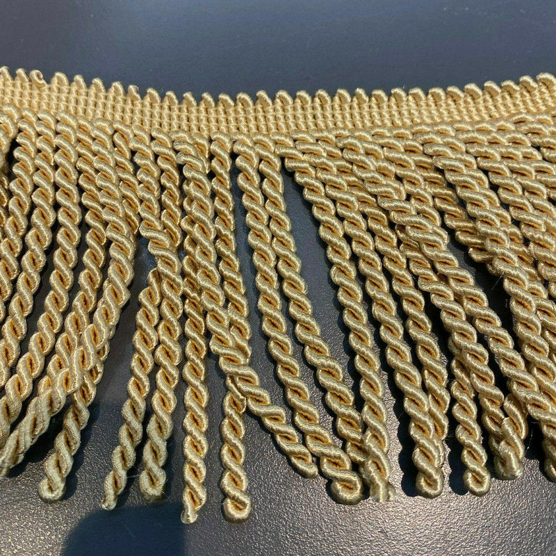 Bullion Fringe Trim - Light Gold, 4" Width (1 Yard)