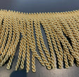 Bullion Fringe Trim - Light Gold, 4" Width (1 Yard)