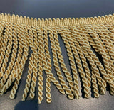 Bullion Fringe Trim - Light Gold, 4" Width (1 Yard)