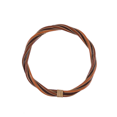 Brown and Rust Rattan Handle - 6.5"