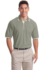 DISCONTINUED Port Authority® Silk Touch Polo with Stripe Trim