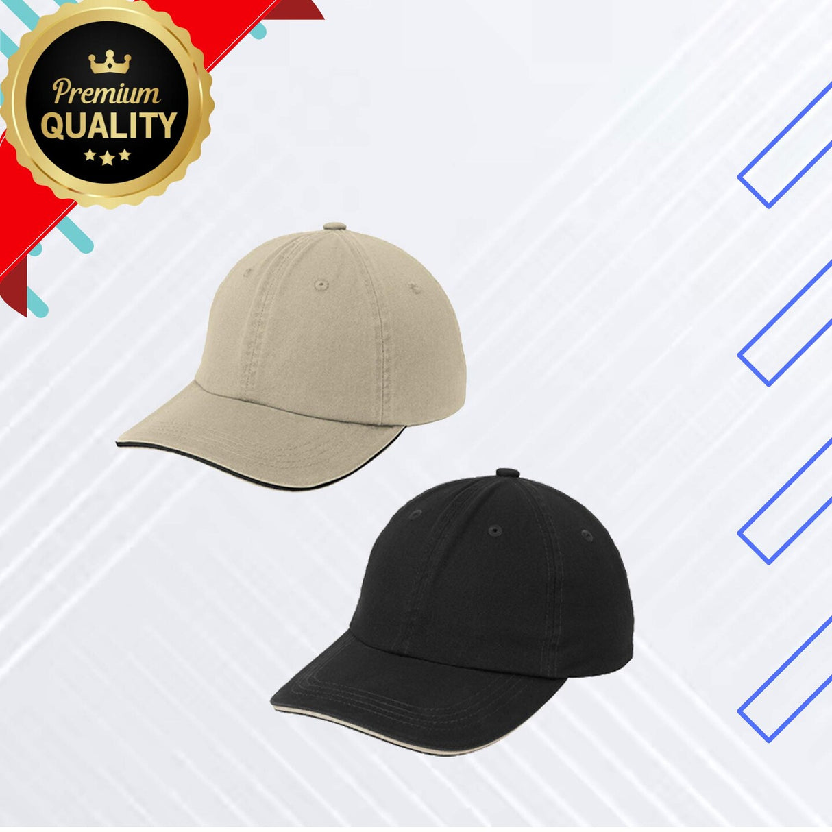 Port Authority® Sandwich Bill Cap with Striped Closure