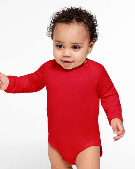 Rabbit Skins® Infant Fine Jersey Long Sleeve Bodysuit Soft Cotton Fabric with Comfortable Snap Closure