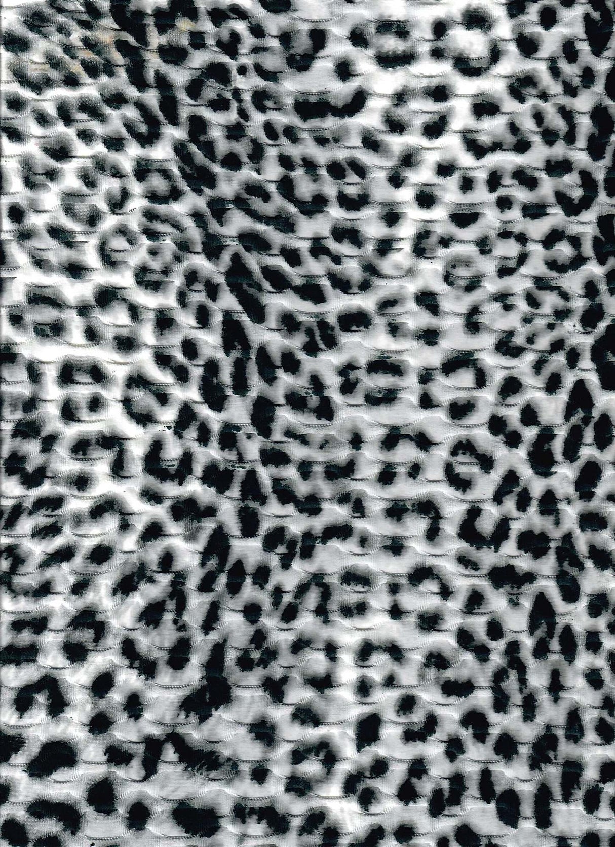 Honeycomb Knit Jacquard Fabric Grey Animal Print, Stretchy & Textured 58/60" Wide