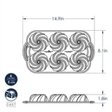 Nordic Ware Swirl Bundtlette Pan, 6 Cavities