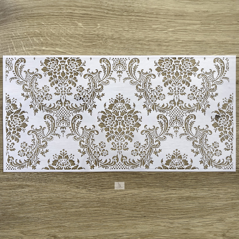 Angela Morrison Song Brocade Cake Stencil