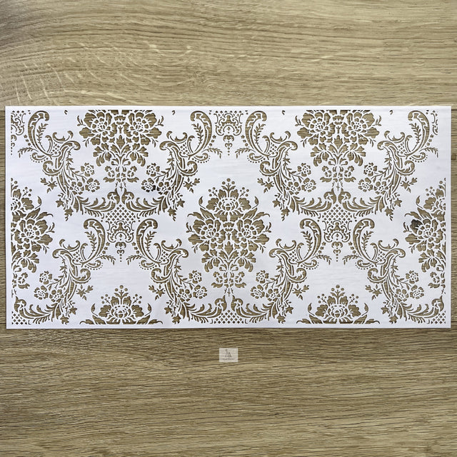 Angela Morrison Song Brocade Cake Stencil