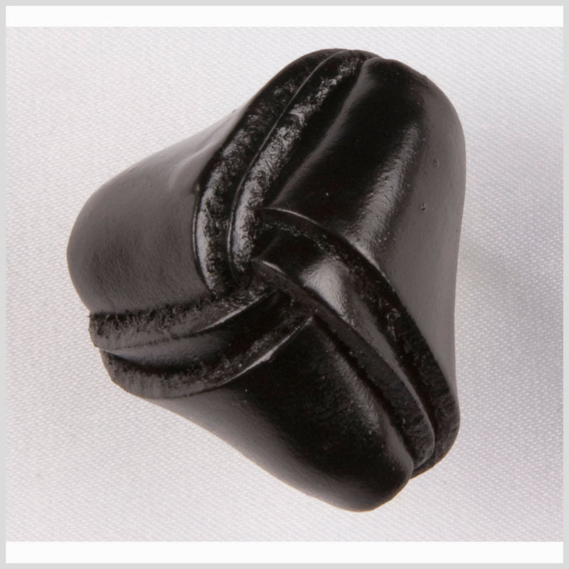 Black Leather Button - 24L/15mm