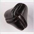 Black Leather Button - 24L/15mm