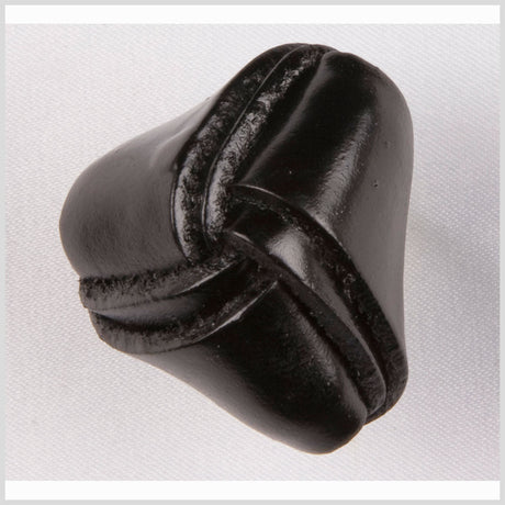 Black Leather Button - 24L/15mm