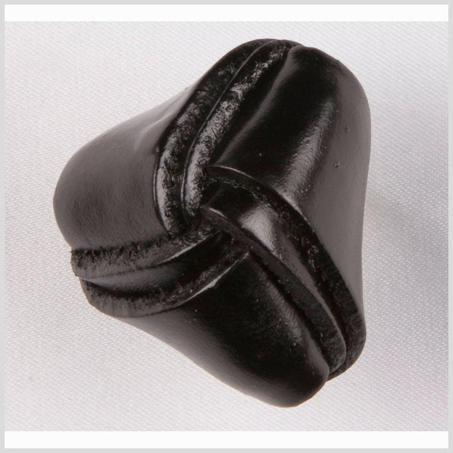 Black Leather Button - 24L/15mm