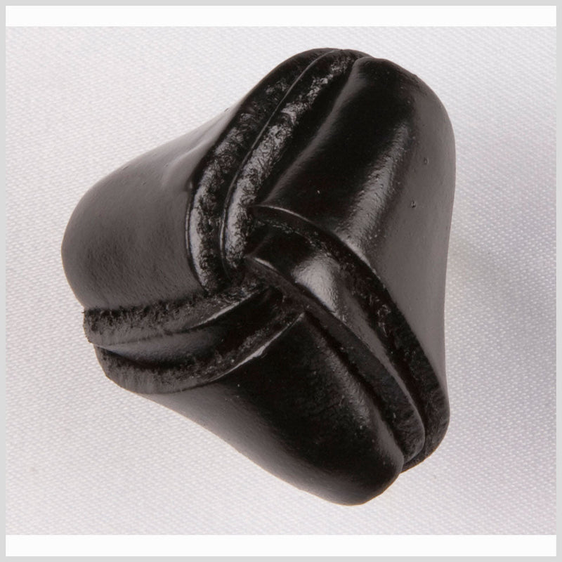 Black Leather Button - 32L/20mm