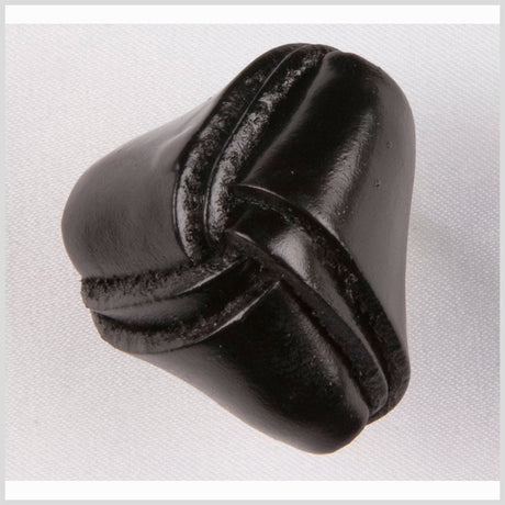 Black Leather Button - 40L/25.5mm