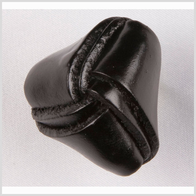 Black Leather Button - 40L/25.5mm