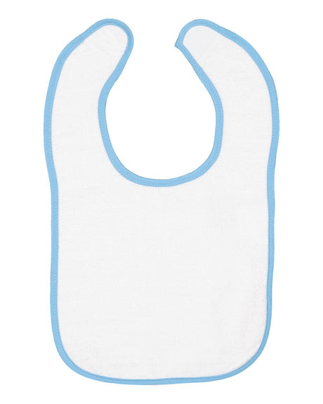 RADYAN® Contrast Trim Terry Bibs for Infants - 1003
