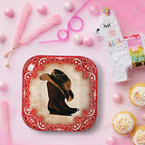 8 Ct Western Cowboy Party Bandana 7" Boots & Hat Dessert Plates,