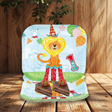 8 Ct. 1st Birthday Circus Dessert Plates Colorful Lion Theme Party Plates 7 1/4"