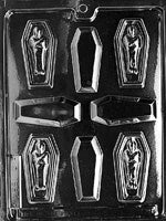 3D Casket With Mummy Chocolate Box Mold - LPH038