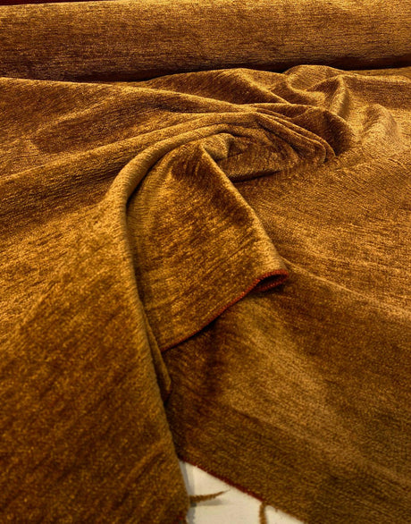 Soft Chenille Cuddle Cinnamon Upholstery Fabric - Cinnamon Cuddle, 54" Width (1 Yard)
