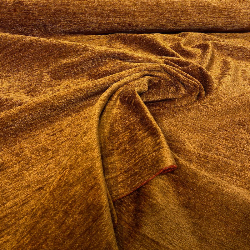 Soft Chenille Cuddle Cinnamon Upholstery Fabric - Cinnamon Cuddle, 54" Width (1 Yard)