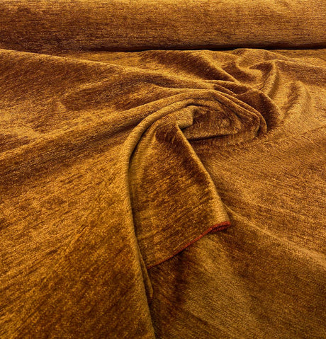 Soft Chenille Cuddle Cinnamon Upholstery Fabric - Cinnamon Cuddle, 54" Width (1 Yard)