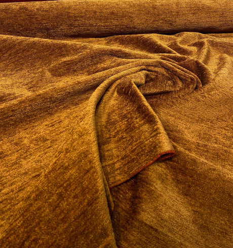 Soft Chenille Cuddle Cinnamon Upholstery Fabric - Cinnamon Cuddle, 54" Width (1 Yard)