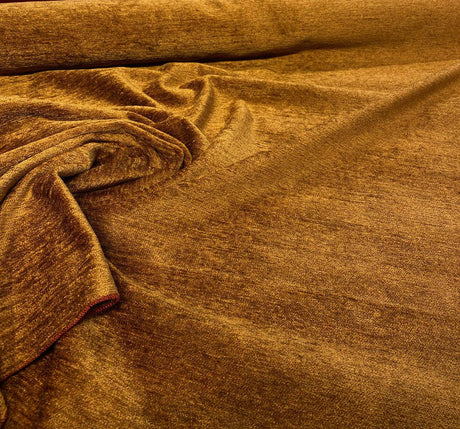Soft Chenille Cuddle Cinnamon Upholstery Fabric - Cinnamon Cuddle, 54" Width (1 Yard)