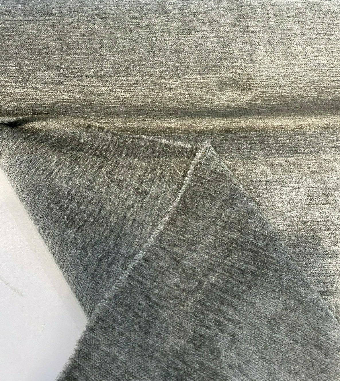 Soft Chenille Cuddle Upholstery Fabric - Slate Gray, Cuddle Pattern, 54" Width (1 Yard)