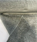 Soft Chenille Cuddle Upholstery Fabric - Slate Gray, Cuddle Pattern, 54" Width (1 Yard)