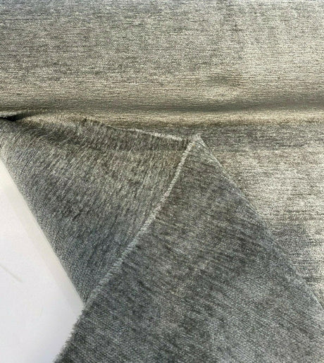 Soft Chenille Cuddle Upholstery Fabric - Slate Gray, Cuddle Pattern, 54" Width (1 Yard)