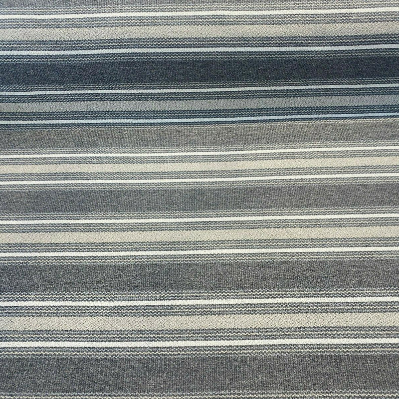 Pindler Zoya Sandstone Stripe Upholstery Fabric - Sand Gray And Ivory, 50" Width, 7.75" Vertical Repeat (1 Yard)