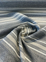 Pindler Zoya Sandstone Stripe Upholstery Fabric - Sand Gray And Ivory, 50" Width, 7.75" Vertical Repeat (1 Yard)