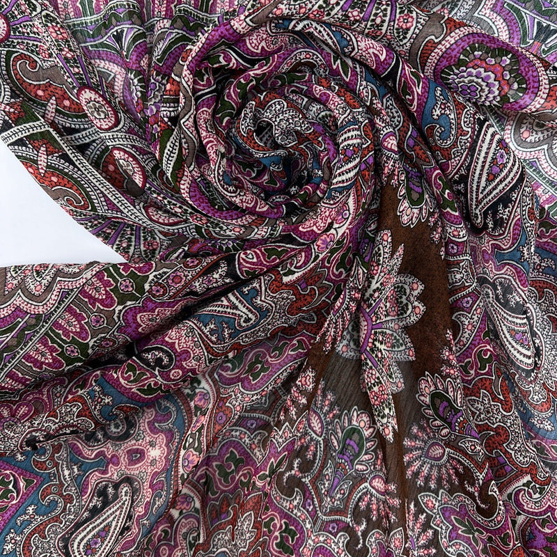 Polyamide Chiffon Multicolour Paisley Print