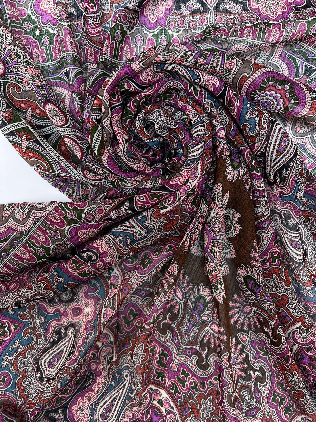 Polyamide Chiffon Multicolour Paisley Print