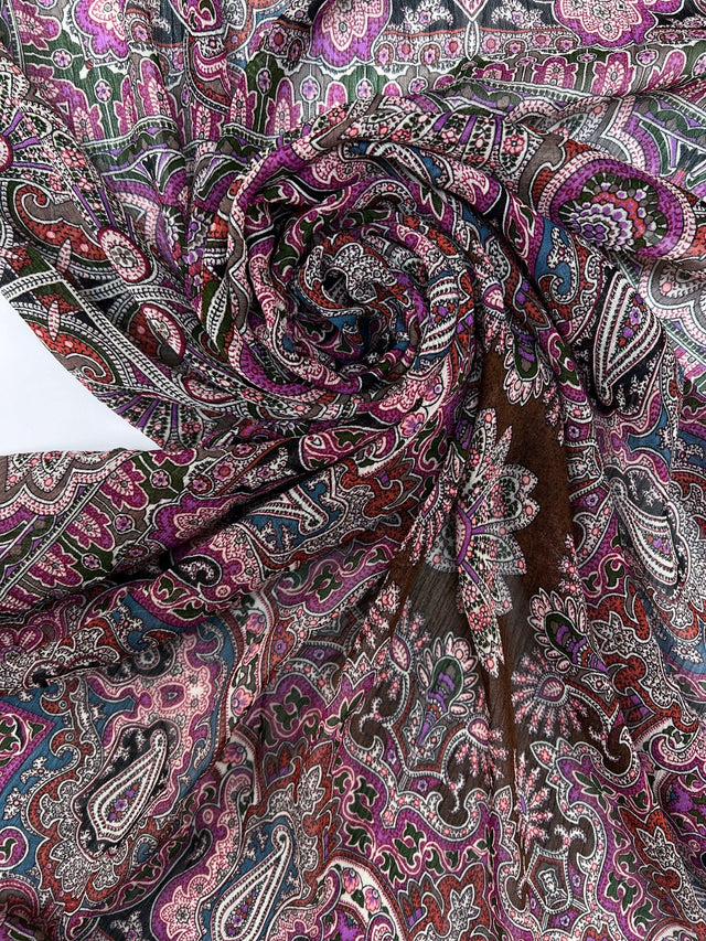Polyamide Chiffon Multicolour Paisley Print
