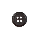 Antique Brown Leather 4-Hole Button - 24L/15mm